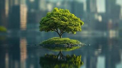 Wall Mural - ideal for showcasing eco-friendly initiatives and envisioning a greener, more sustainable future