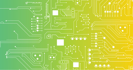 Poster - high tech technology geometric and connection system background with digital data abstract.