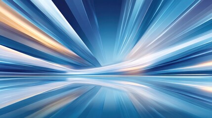 Poster - Abstract blue background with radiant lines and modern light effects