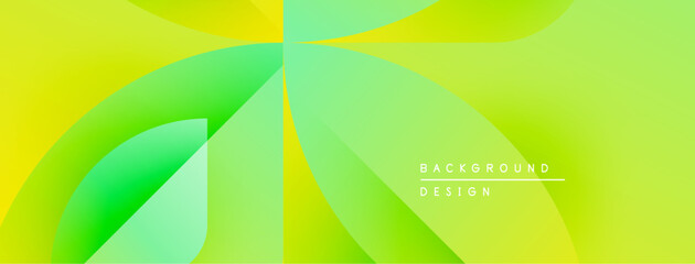 Poster - Abstract gradient background. Yellow, green hues blend smoothly. Modern design elements create dynamic visual flow. Simple, clean aesthetic.