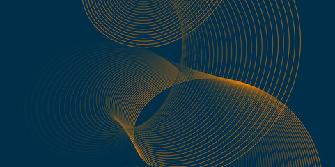 Poster - Futuristic technology abstract blend background with dark and bright color line glowing curve wave pattern, minimal wavy line background with geometric shape and dynamic color on dark texture design.