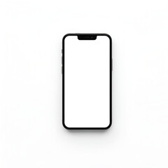 Minimalist smartphone display on a white background emphasizing simplicity and contemporary design aesthetics
