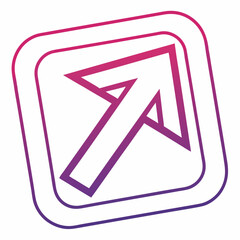 Poster - Upward Trending Arrow Icon Gradient Design for Digital Interfaces and Web Applications
