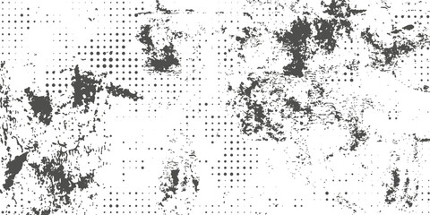 Poster - Monochrome printing raster, abstract vector halftone background. eps10