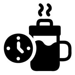 Poster - Time for a Warm Drink Cozy Beverage Icon Design