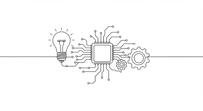 Circuit Board Connecting Idea and Automation Drawing