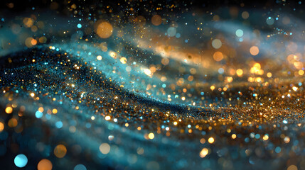 Aufkleber - Abstract colorful bokeh with shimmering light effects.