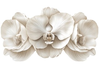 Poster - Three elegant orchids are arranged to make a beautiful floral display