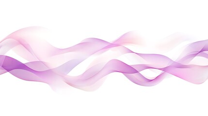 Poster - Abstract illustration of floating ribbons in delicate pastel purple colors
