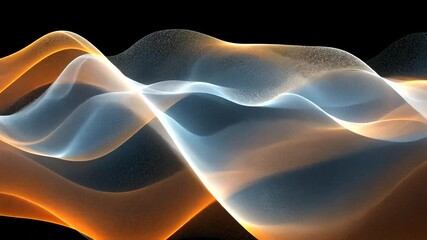 Wall Mural - Colorful Abstract Waves Flowing Through Space