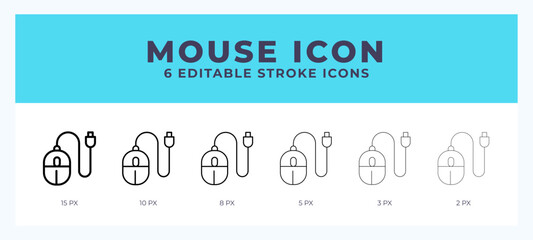 Fototapete - Mouse line icon. For web. And mobile app. Vector illustration.