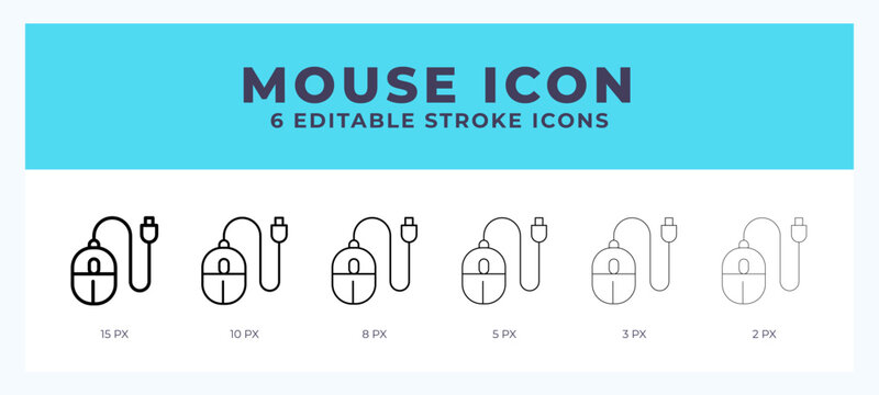 Mouse line icon. For web. And mobile app. Vector illustration.