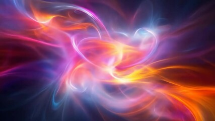 Fototapete - Abstract colorful swirl patterns with vibrant hues of orange, pink, and blue. The design features flowing shapes and dynamic movement, creating a sense of energy.