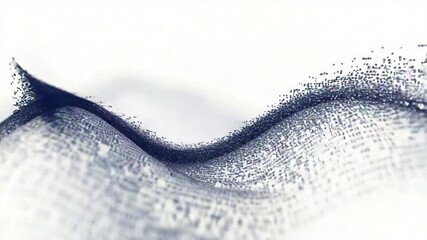 Poster - Digital Wave: An ethereal digital rendering of fluid, undulating waves, representing data streams or abstract energy in a clean, modern aesthetic.