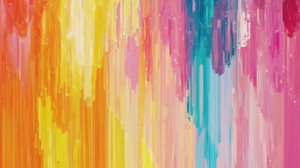 Poster - Vibrant abstract streaks of color in warm and cool tones - Concept of Seamless Loop Abstract Glitch Background  