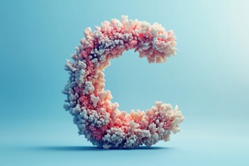 Fototapete - The image is a stylized letter C made of coral