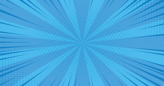 blue halftone comic cartoon background