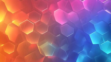 Poster - Abstract colorful hexagon background texture design for wallpaper and graphic design projects one hundred
