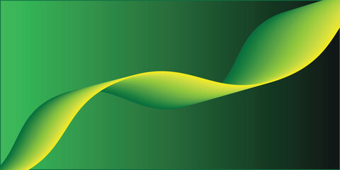 Poster - abstract green wave gradient pattern for banner, cover, and poster