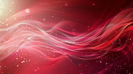  - abstract red background with flowing wave lines and light effects