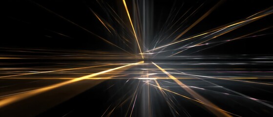 Poster - abstract lines and lights futuristic visual design