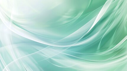 Poster - Abstract background with smooth flowing teal and white waves