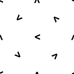 Poster - Seamless pattern of repeated black less symbols. Elements are evenly spaced and some are rotated. Illustration on transparent background