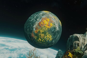 alien planet in space