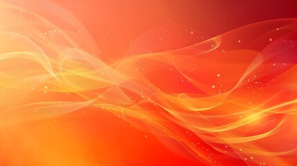 Leinwandbilder - abstract orange background with flowing curves and light effects