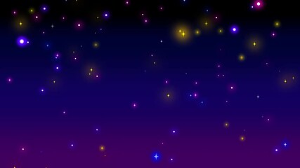 Wall Mural - カラフル星空キラキラ　ドットキラキラ（グローあり）背景紫系グラデーション Starry Sky Series:Colorful starry sky sparkle, dot sparkle (with glow) background purple gradient