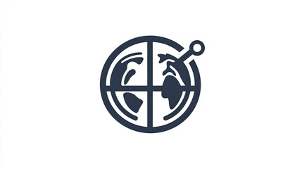 Poster - Modern Globe Icon for Location Tracking and Navigation, Representing Global Connectivity and Exploration Through Technology and Innovation