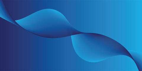 Poster - modern abstract blue wave gradient background for banner, cover, and poster