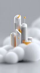 Poster - A dreamlike metropolis with tessellated skyscrapers forming an infinite grid, digital surrealism, sci-fi aesthetics, glowing accents, volumetric fog, ultra-high resolution