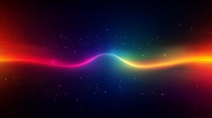Poster - Abstract colorful aurora borealis light wave background for desktop and mobile wallpaper design use