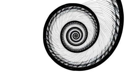 Poster - Abstract Whirlpool Illustration With Dark Shades And Optical Illusion