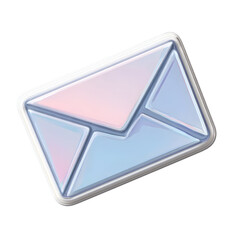 Poster - Pastel colored flat design envelope icon with a modern minimalist aesthetic for digital communication and email applications