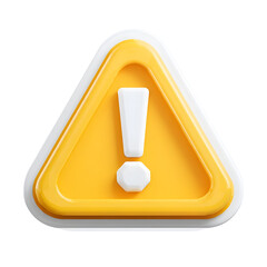 Poster - Vibrant yellow triangular warning sign with a prominent white exclamation mark conveying a sense of alert and importance