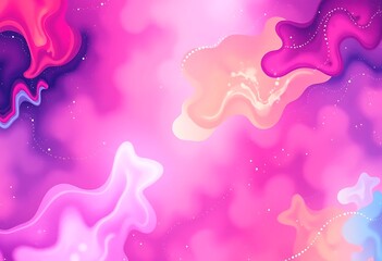 Poster - Abstract Pink and Purple Fluid Art Background Vibrant Swirls and Cosmic Hues for Design Inspiration