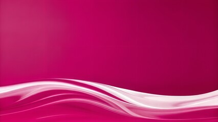 Wall Mural - Vibrant magenta background with flowing white wave lines for dynamic and modern design. Ideal for branding, web visuals, banners, or digital presentations. Eye-catching, sleek, and stylish backdrop.