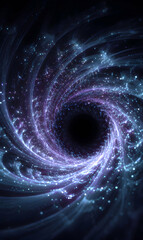 Wall Mural - cosmic vortex swirling through the depths of space revealing the mesmerizing beauty of a black hole 