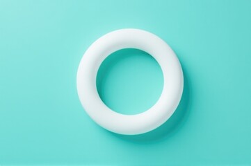 Poster - A simple design featuring a white ring on a bright blue background