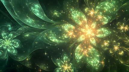 Wall Mural - high resulation image of sky galaxy outer space nebula, thousand stars and green galaxy combination 