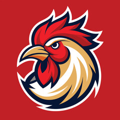 Poster - Creative rooster logo design featuring vibrant colors and bold lines, suitable for branding, signage, and merchandise in various industries
