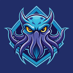 Poster - Kraken mascot logo design features modern illustration with vibrant colors and intricate details perfect for branding and graphic projects