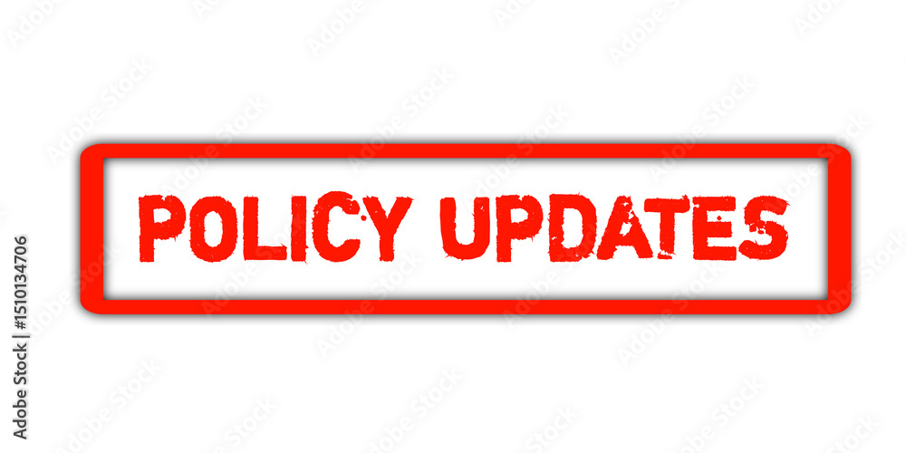 Policy Changes Sticker Policy Updates Red Stamp – Bold Regulation Change Warning Label PNG ...