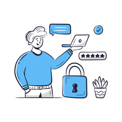 Poster - Secure access with password protection and data encryption for online safety and privacy on the internet