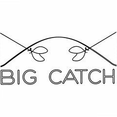 Poster - Big catch black and white minimalist design features fish imagery suitable for various design applications.