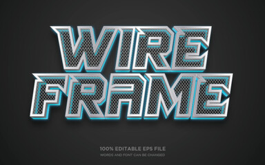 Poster - Wire Frame editable text style effect	
