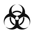 © MdMinhazur - biohazard warning sign vector icon isolated on white background