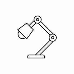 Poster - Desk lamp lighting icon vector sign